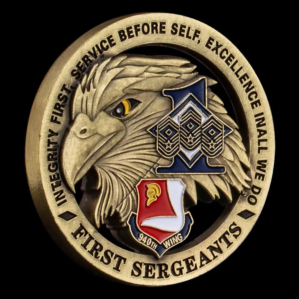 United States 940th Wing First Sergeants Souvenir Coin American Veteran Air Force Military Copper Plated Commemorative Coin 1616-Chinese Style Finds™