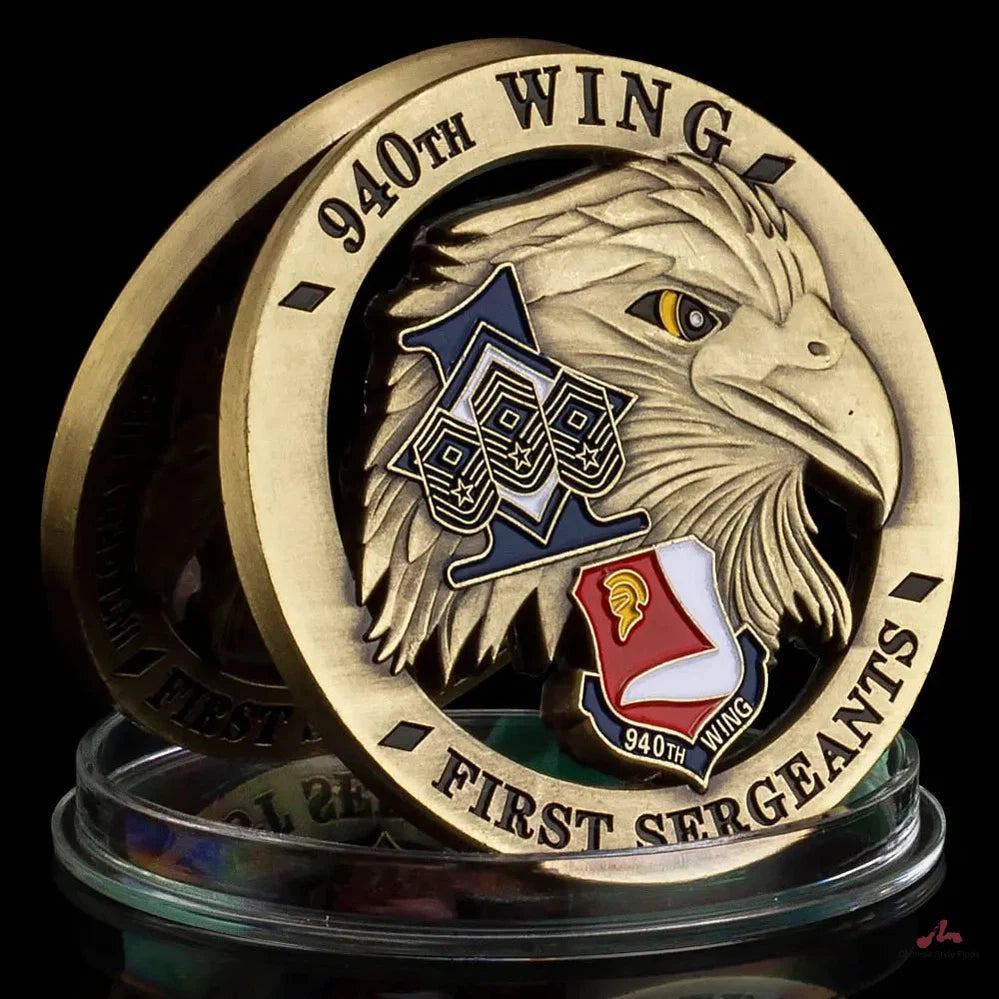 United States 940th Wing First Sergeants Souvenir Coin American Veteran Air Force Military Copper Plated Commemorative Coin 1616-Chinese Style Finds™