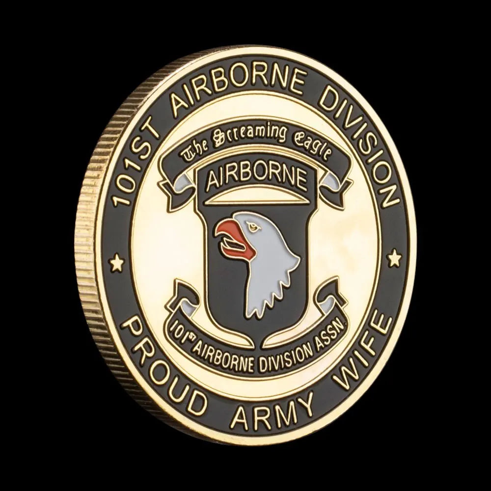 United States Air Force 101st Airborne Division Souvenir Coin Screaming Eagle Gold Plated Challenge Coin Commemorative Coin 1504-Chinese Style Finds™