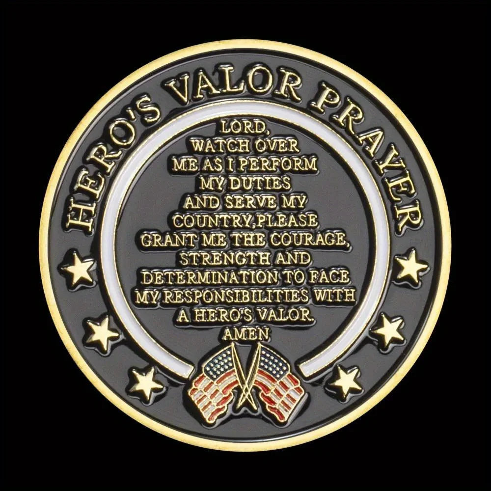 United States Air Force Challenge Coin Heros Valor Prayer Commemorative Coins Golden Plated USAF Souvenirs Decorations 1261-Chinese Style Finds™