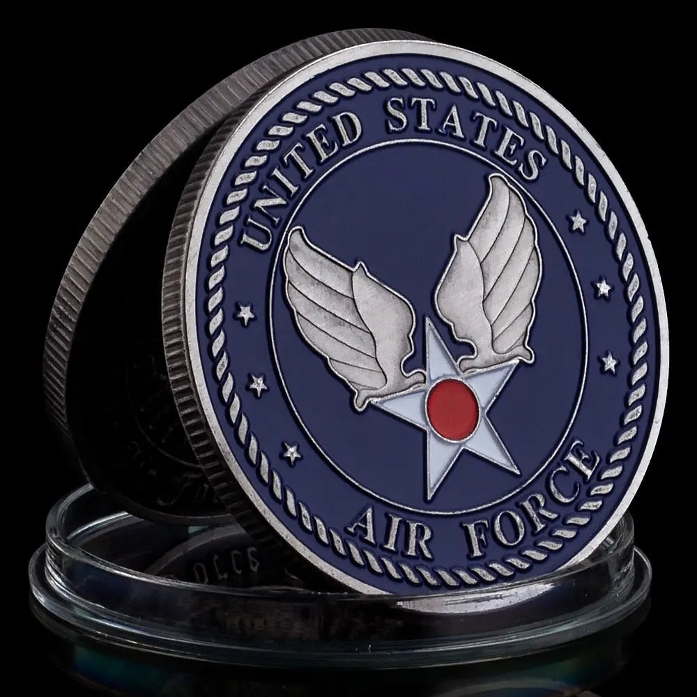 United States Air Force Challenge Coin The Air Force Smiles Back Commemorative Coin Military Fans Collectible Silver Plated Coin 1682-Chinese Style Finds™