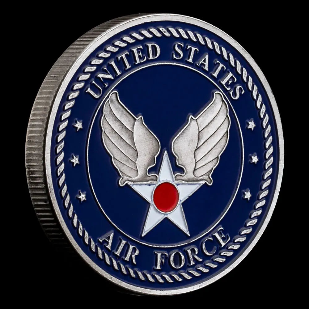 United States Air Force Challenge Coin The Air Force Smiles Back Commemorative Coin Military Fans Collectible Silver Plated Coin 1682-Chinese Style Finds™