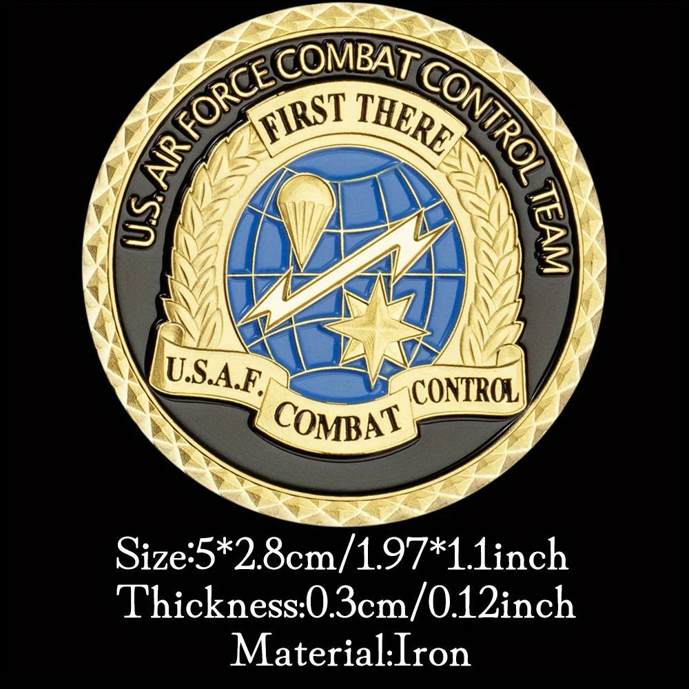 United States Air Force Challenge Coin USAF Combat Control Team Golden Plated Commemorative Coin 1615-Chinese Style Finds™