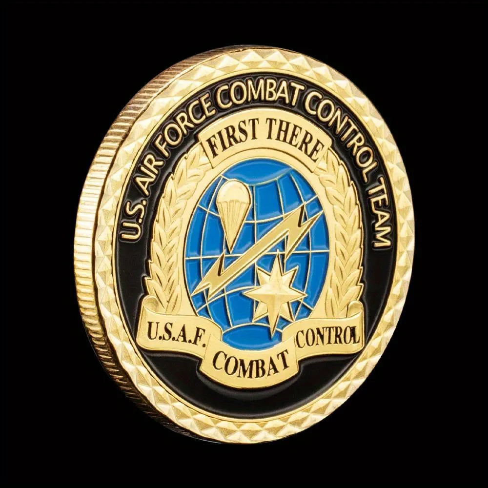 United States Air Force Challenge Coin USAF Combat Control Team Golden Plated Commemorative Coin 1615-Chinese Style Finds™