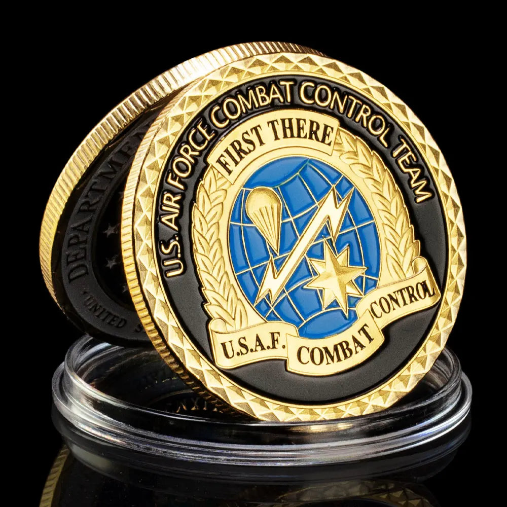 United States Air Force Challenge Coin USAF Combat Control Team Golden Plated Commemorative Coin 1615-Chinese Style Finds™