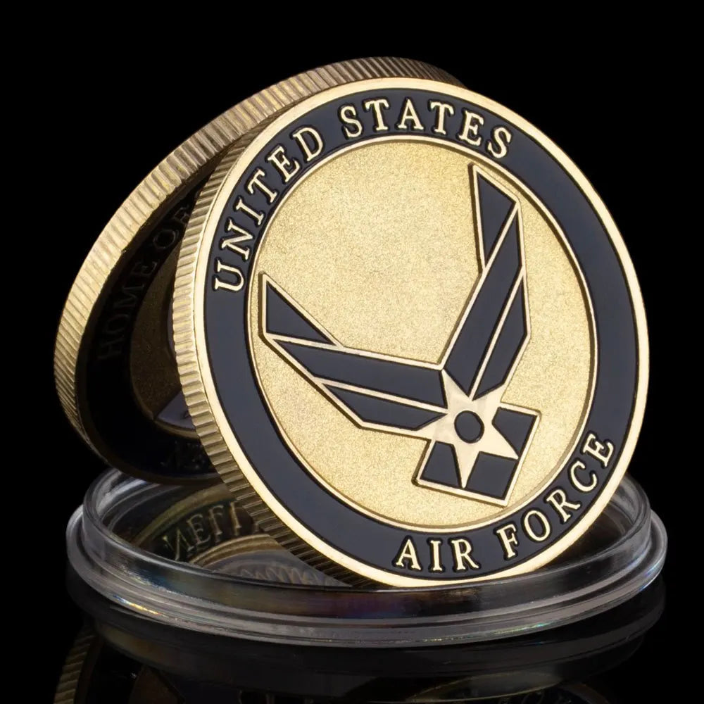 United States Air Force Thunderbirds Souvenir Golden Plated Coin Home of The Thunderbirds Commemorative Coin Challenge Coin 1679-Chinese Style Finds™