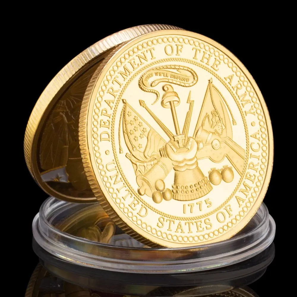 United States Army 101st Airborne Aivision Souvenir Golden Plated Challenge Coin Operation Iraqi Freedom Commemorative Coin 1075-Chinese Style Finds™