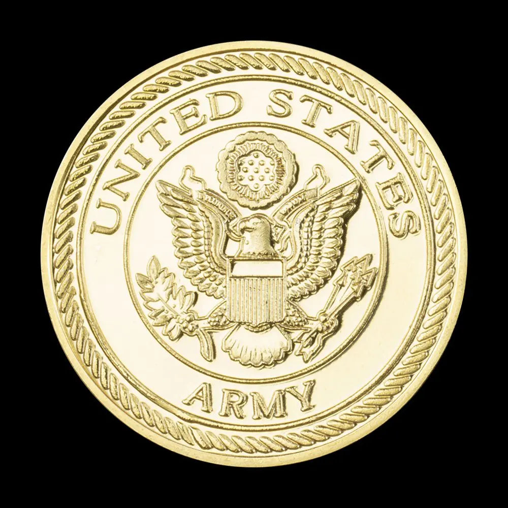 United States Army 101st Airborne Division Souvenir Coin GoldenPlated Commemorative Coin Military Fan Collectible Challenge Coin 1670-Chinese Style Finds™