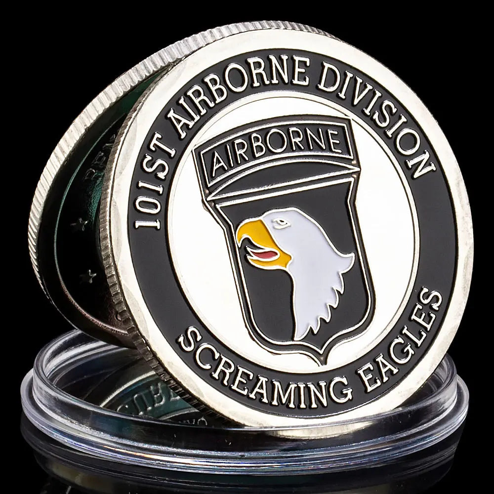 United States Army 101st Airborne Division Souvenir Coin Screaming Eagle Golden Plated Challenge Coin Commemorative Coins 1247-Chinese Style Finds™