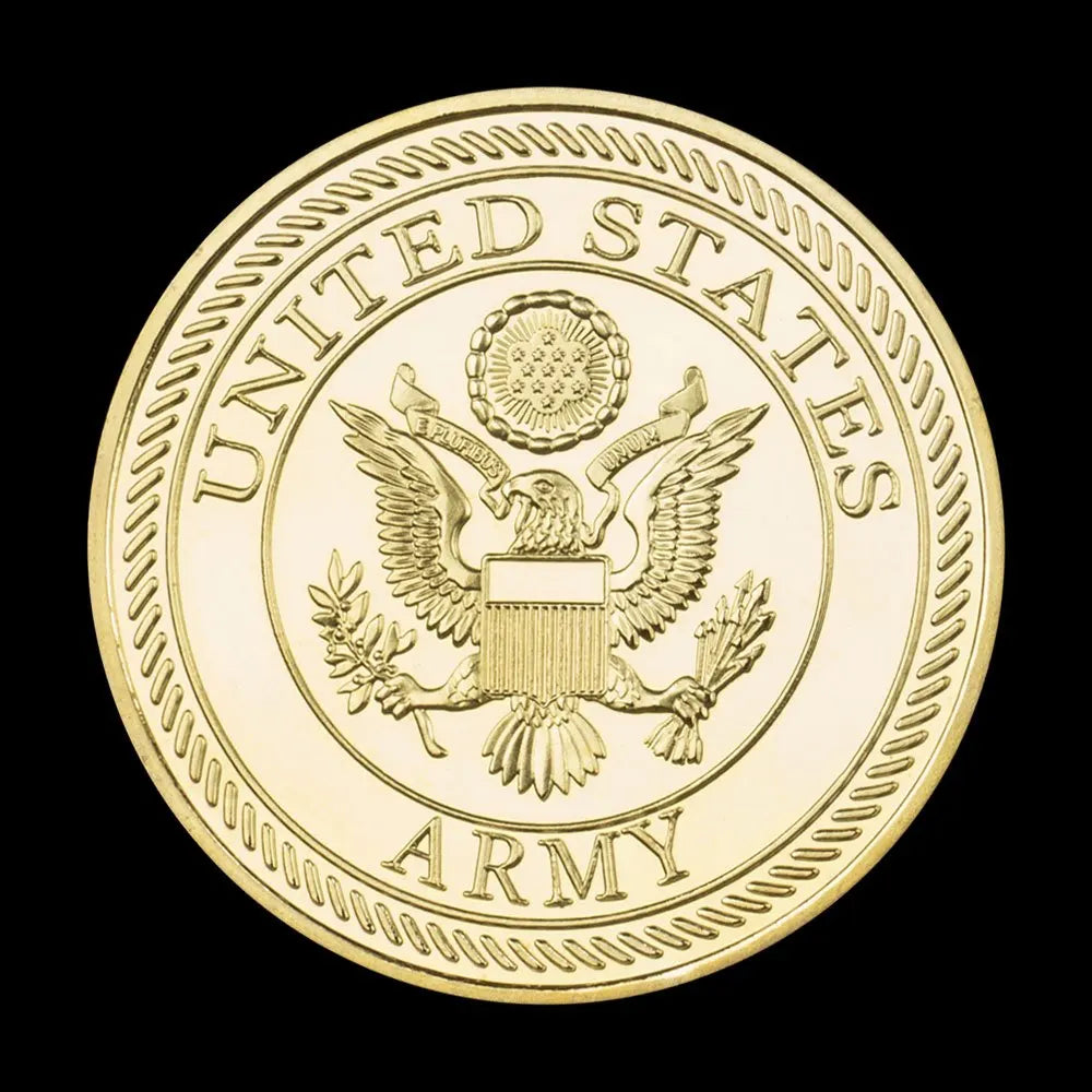 United States Army 10th Mountain Division Souvenir Coin ClimbTo Glory Golden Plated Commemorative CoinCollectible Challenge Coin 1669-Chinese Style Finds™