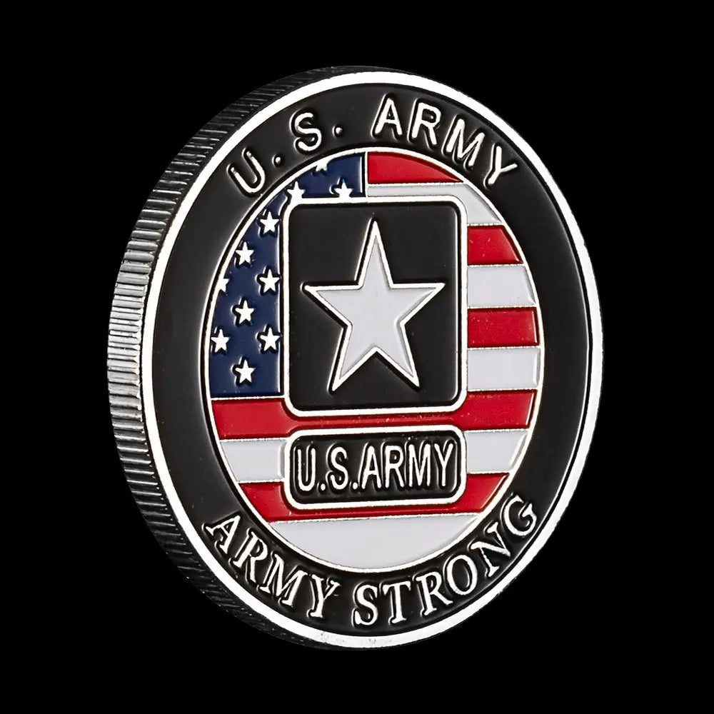 United States Army 173d Airborne Brigade Souvenir Silvery Plated Challenge Coin US Army Strong Collectible Commemorative Coin 1685-Chinese Style Finds™