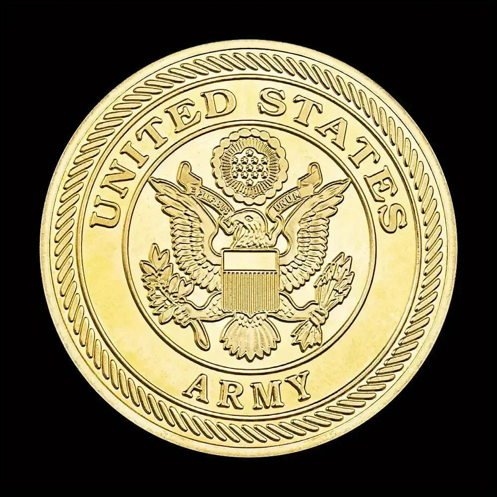 United States Army 1st Special Forces Operational Challenge Coin Airborne Delta Force Souvenirs Golden Plated Commemorative Coins 1538-Chinese Style Finds™