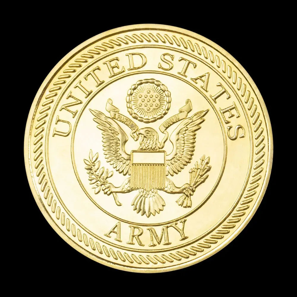 United States Army 1st cavairy Division Souvenir The First Team Golden Plated Challenge Coin Eagle Empire Commemorative Coin 1680-Chinese Style Finds™