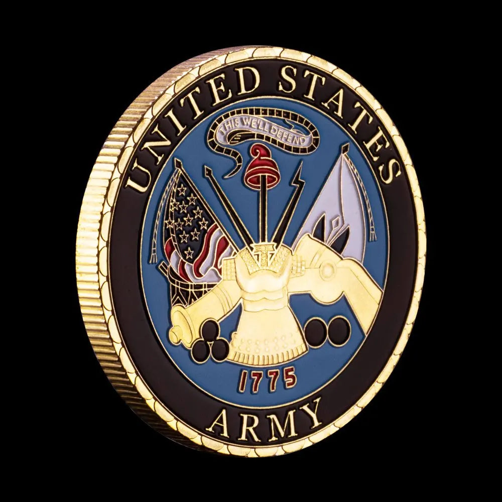 United States Army Department of The Army Souvenir Collectible Gift Collection Art Commemorative Coin Golden Plated Military Coin 1112-Chinese Style Finds™