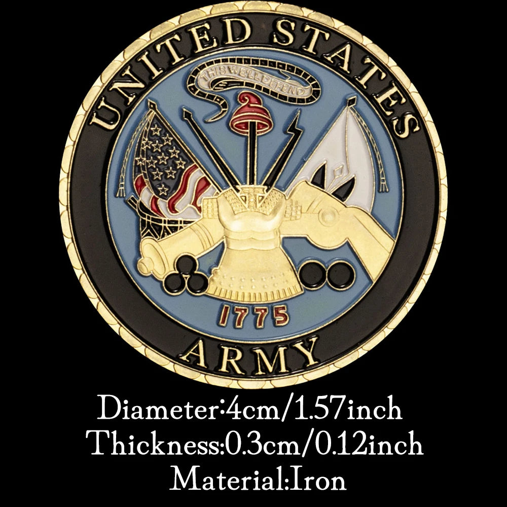 United States Army Department of The Army Souvenir Collectible Gift Collection Art Commemorative Coin Golden Plated Military Coin 1112-Chinese Style Finds™