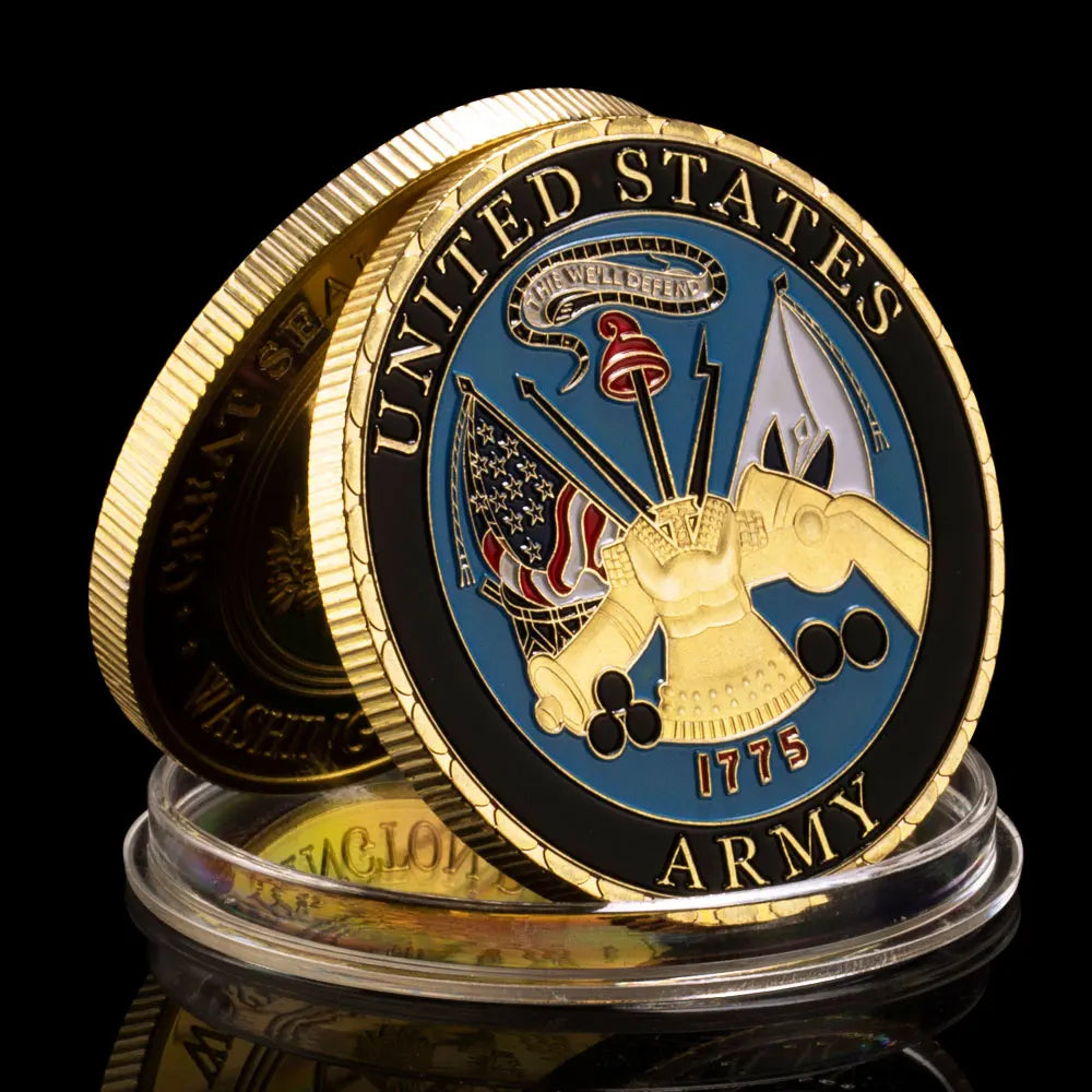 United States Army Department of The Army Souvenir Collectible Gift Collection Art Commemorative Coin Golden Plated Military Coin 1112-Chinese Style Finds™