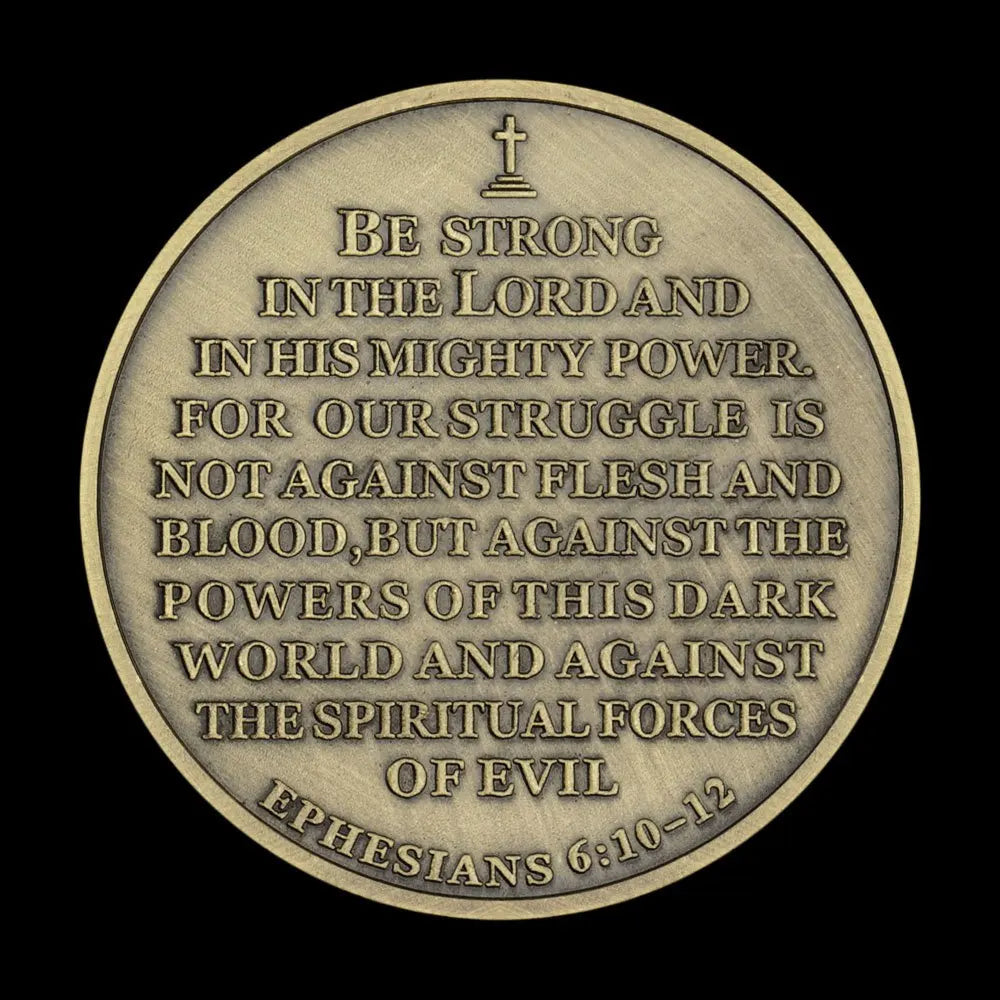 United States Army Soldier Challenge Coin with Ephesians Prayer Commemorative Coin Veteran Collectible Coin Copper Plated 1692-Chinese Style Finds™