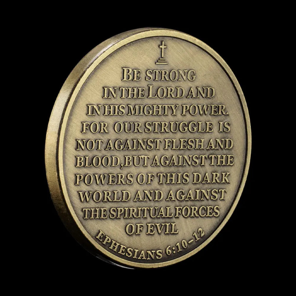 United States Army Soldier Challenge Coin with Ephesians Prayer Commemorative Coin Veteran Collectible Coin Copper Plated 1692-Chinese Style Finds™