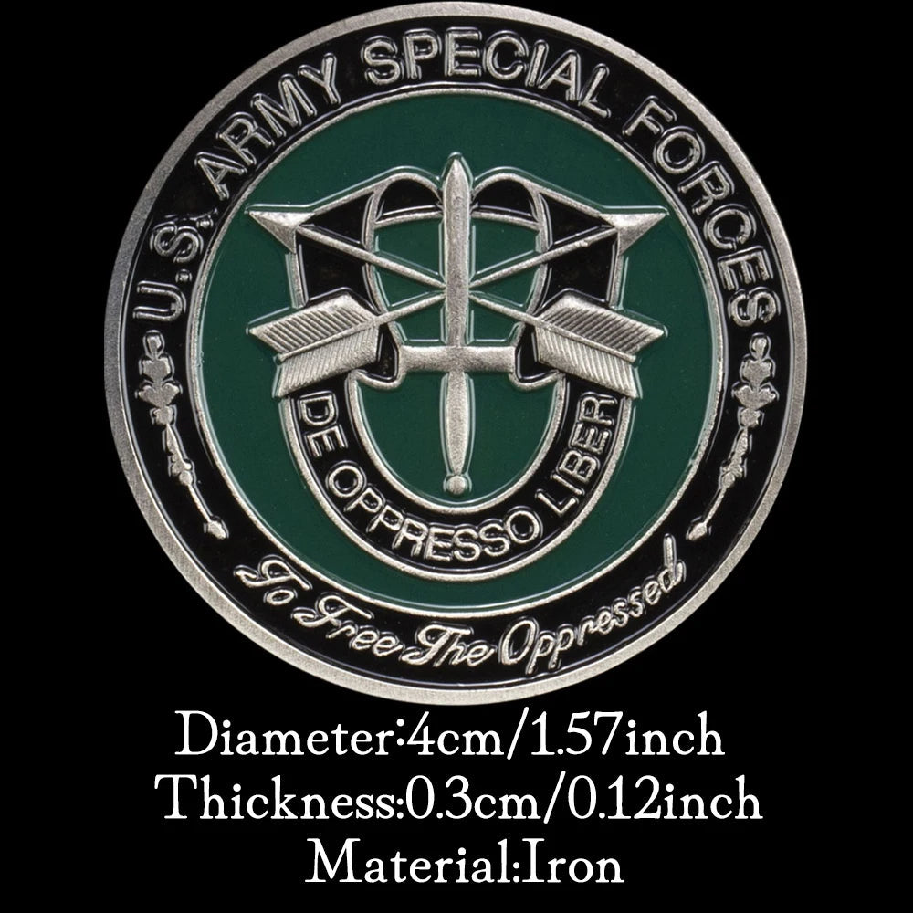 United States Army Special Force Souvenir Military Honor Coin To FreeThe OppressedSilver Plated Commemorative Coin Challenge coin 1131-Chinese Style Finds™