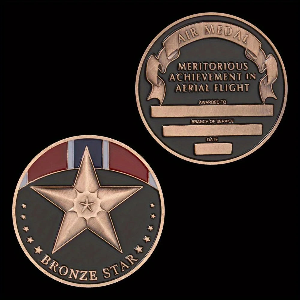 United States Bronze Star Challenge Coin Air Medal Commemorative Coins Souvenirs and Gift Ideas 1281-Chinese Style Finds™