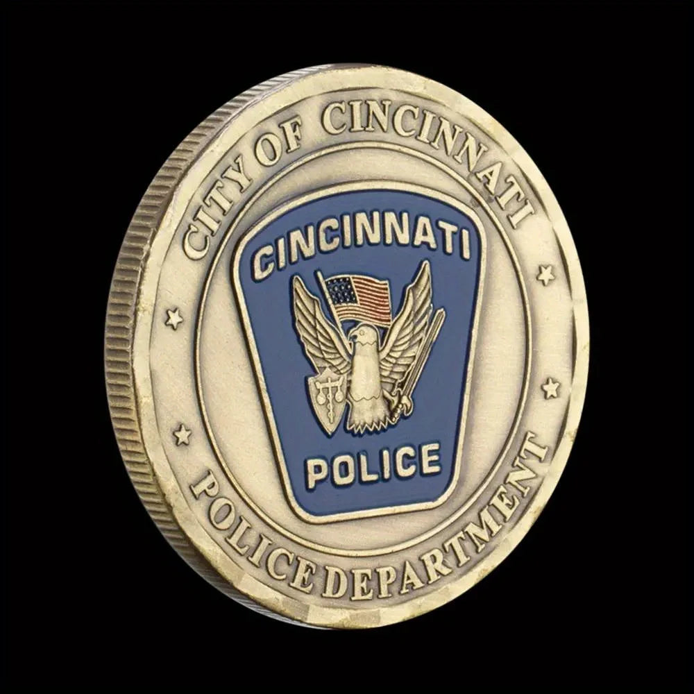 United States City of Cincinnati PoliceDepartment Collectible Copper Plated Souvenir Coin Saint Micheal Commemorative Coin 1361-Chinese Style Finds™