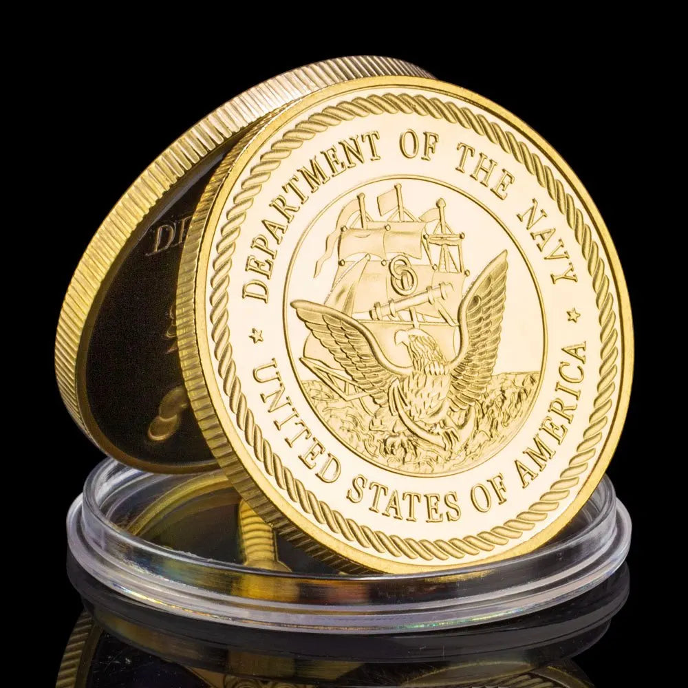 United States Delta Force Souvenir Golden Plated Coin Department of The Navy Collectible Challenge Coin Commemorative Coin 1584-Chinese Style Finds™