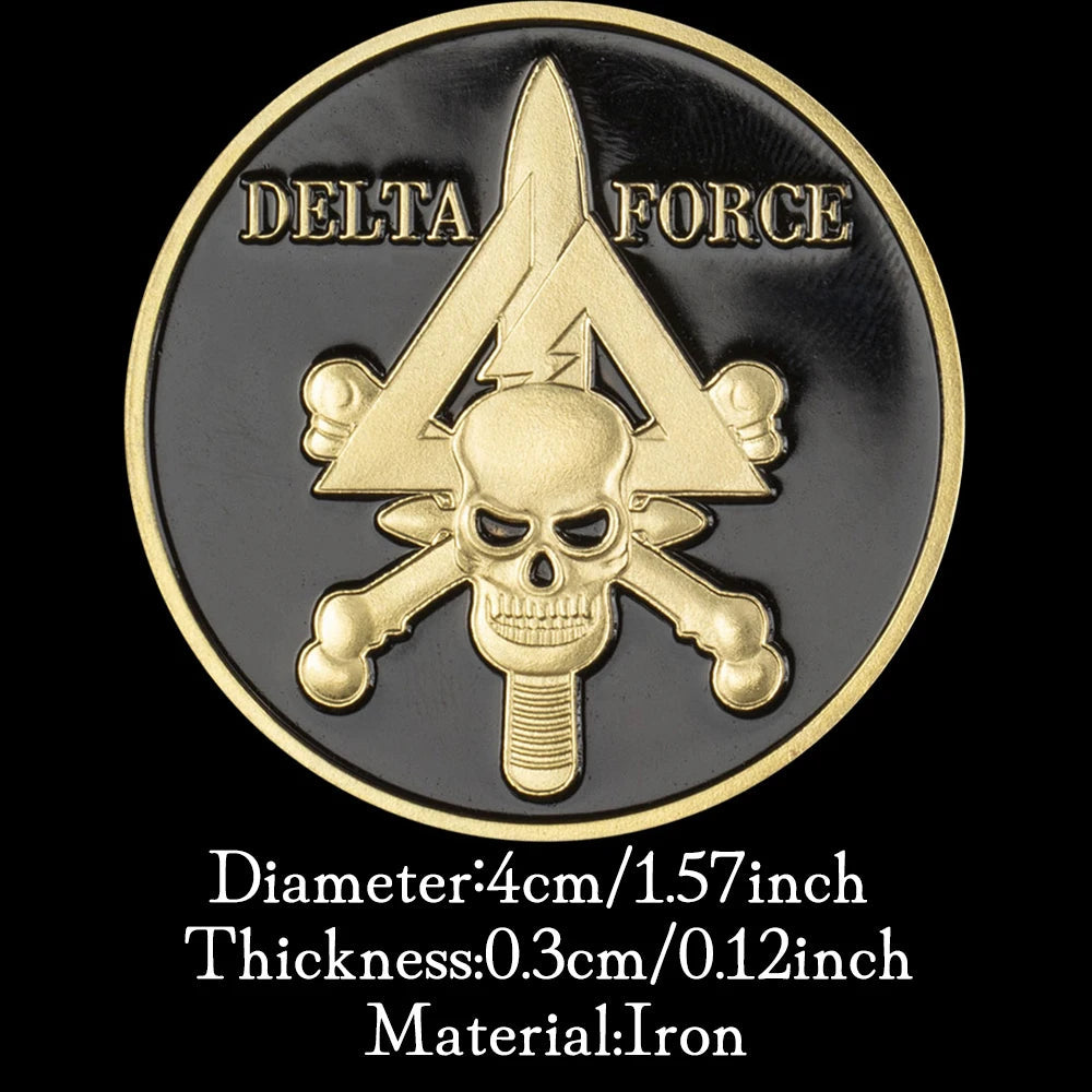 United States Delta Force Souvenir Golden Plated Coin Department of The Navy Collectible Challenge Coin Commemorative Coin 1584-Chinese Style Finds™