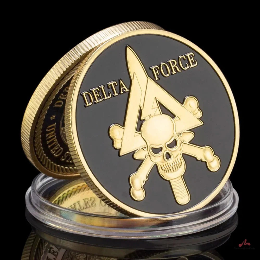 United States Delta Force Souvenir Golden Plated Coin Department of The Navy Collectible Challenge Coin Commemorative Coin 1584-Chinese Style Finds™