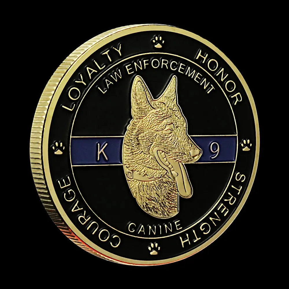 United States K9 Canine Souvenir Golden Plated Coin Guardians of The Night Law Enforcement Commemorative Coin Challenge Coin 1678-Chinese Style Finds™