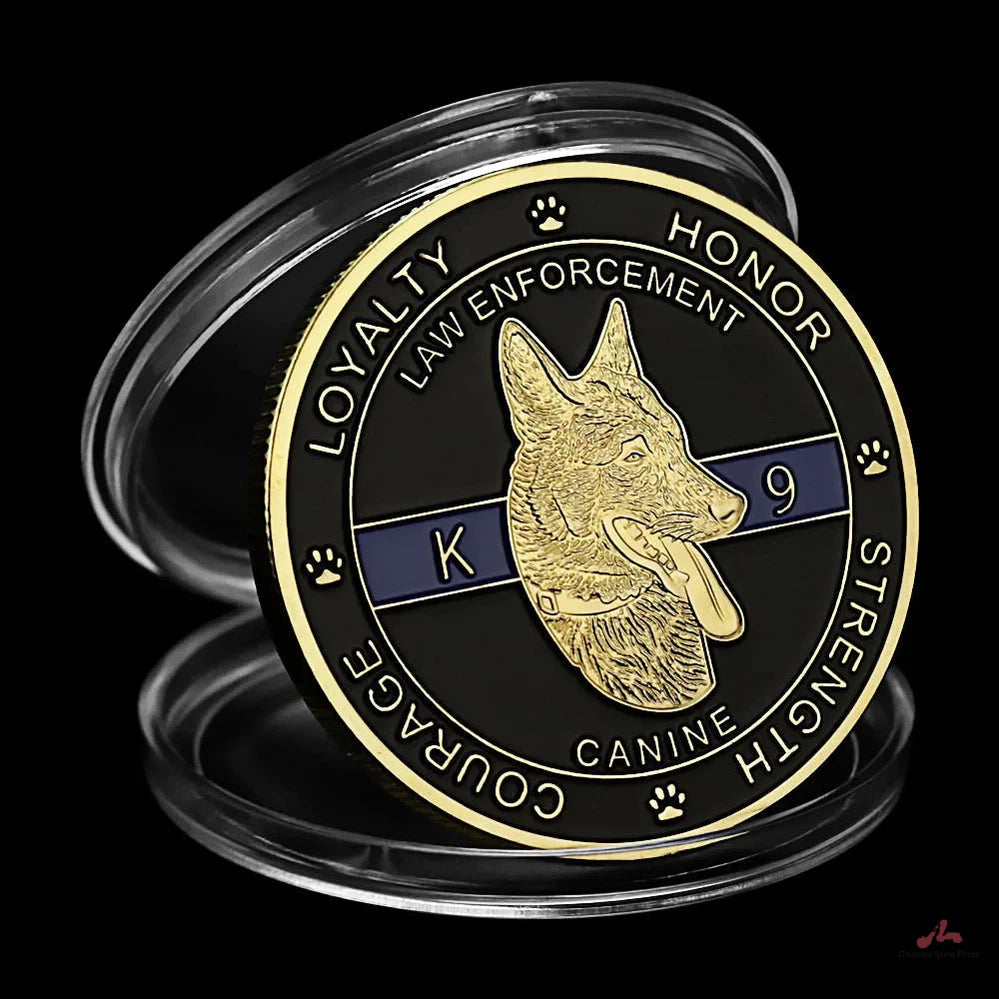 United States K9 Canine Souvenir Golden Plated Coin Guardians of The Night Law Enforcement Commemorative Coin Challenge Coin 1678-Chinese Style Finds™