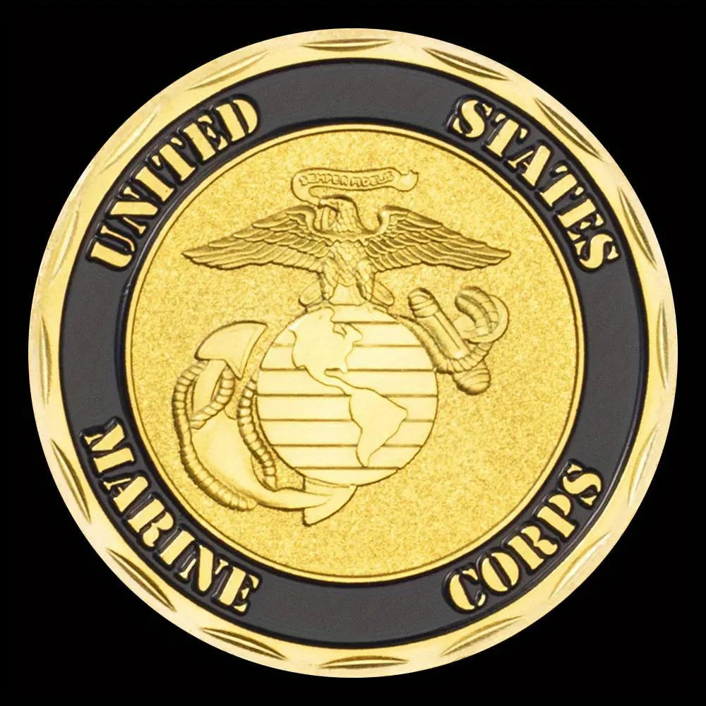 United States Marine Corps 8th Marine Regiment Collectible Golden Plated Souvenir Coin Creative Gift Commemorative Coin 1328-Chinese Style Finds™