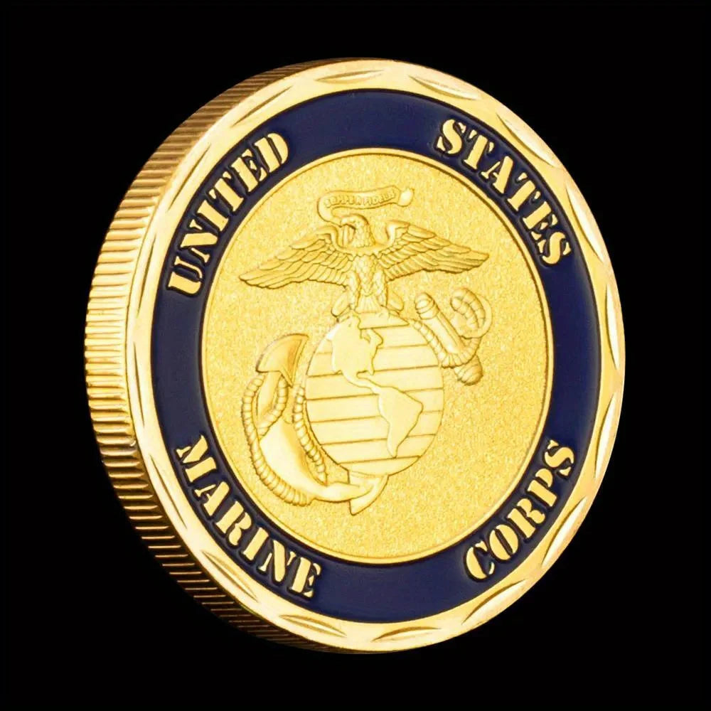 United States Marine Corps 8th Marine Regiment Collectible Golden Plated Souvenir Coin Creative Gift Commemorative Coin 1328-Chinese Style Finds™