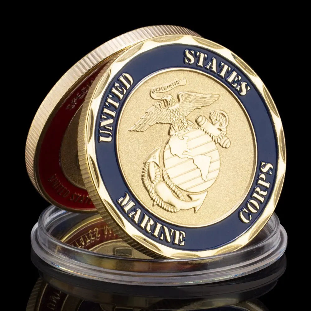 United States Marine Corps Forces Special Operations Command Challenge Coin Golden Plated Collectible Commemorative Coin 1681-Chinese Style Finds™