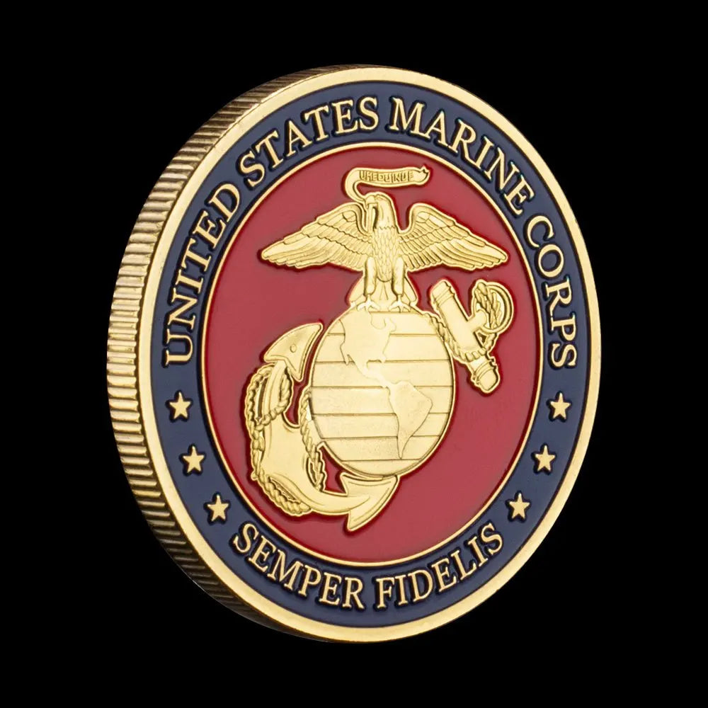 United States Marine Corps Souvenir Gift Semper Fidelis Collectible Challenge Coin Veterans Commemorative Coin 1591-Chinese Style Finds™