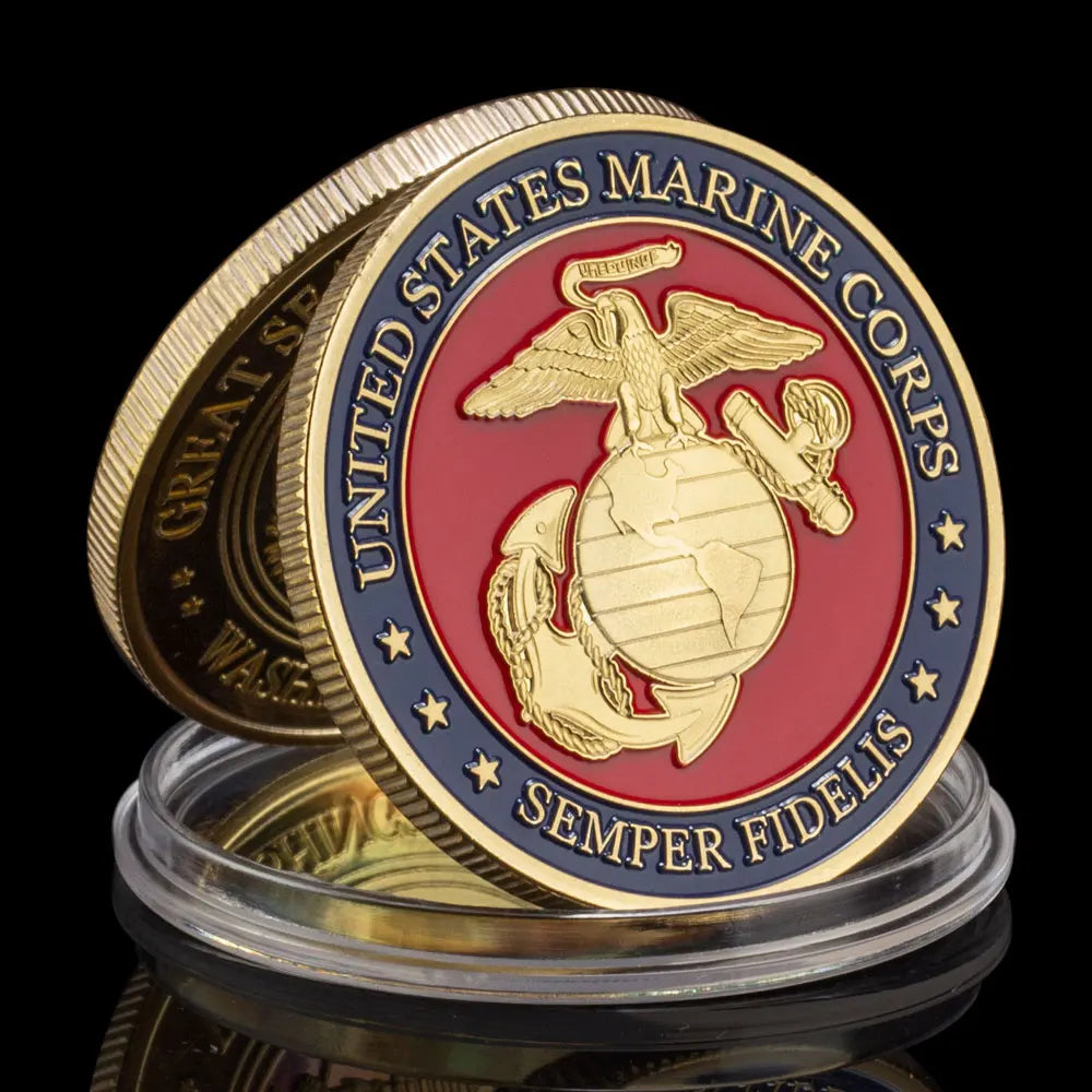 United States Marine Corps Souvenir Gift Semper Fidelis Collectible Challenge Coin Veterans Commemorative Coin 1591-Chinese Style Finds™