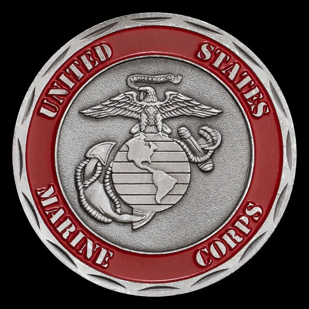 United States Marine Corps Veteran Collectible Challenge Coin Marines Smile Back Silvery Plated Commemorative Coin 1683-Chinese Style Finds™