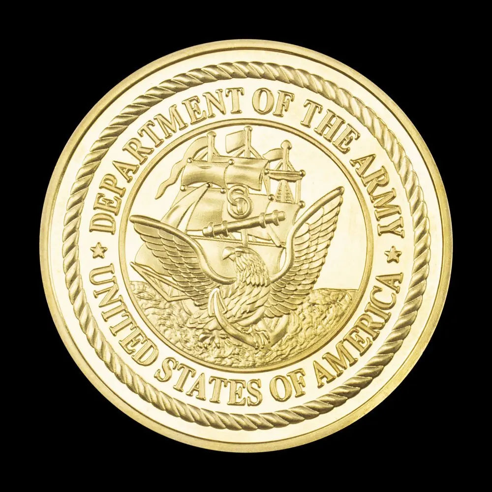 United States Navy CV-62 Independence Aircraft Carrier Gold Plated Souvenir Coin Department of The Navy Challenge Coin 1165-Chinese Style Finds™