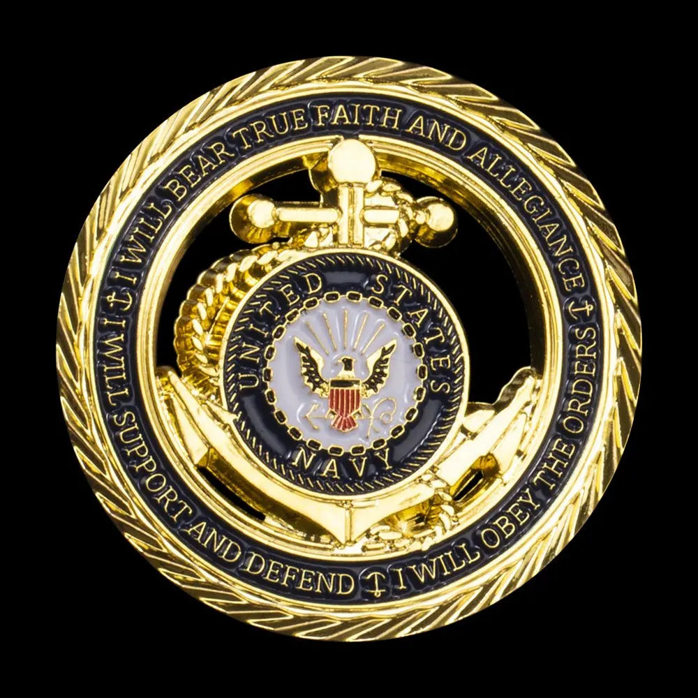 United States Navy Challenge Coin USN Commemorative Coins Department of Navy Souvenirs and Gift Ideas 1696-Chinese Style Finds™