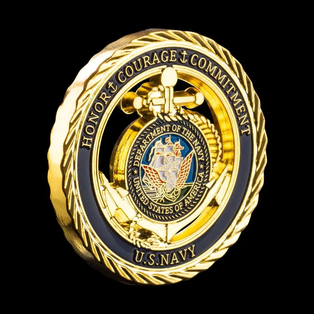 United States Navy Challenge Coin USN Commemorative Coins Department of Navy Souvenirs and Gift Ideas 1696-Chinese Style Finds™