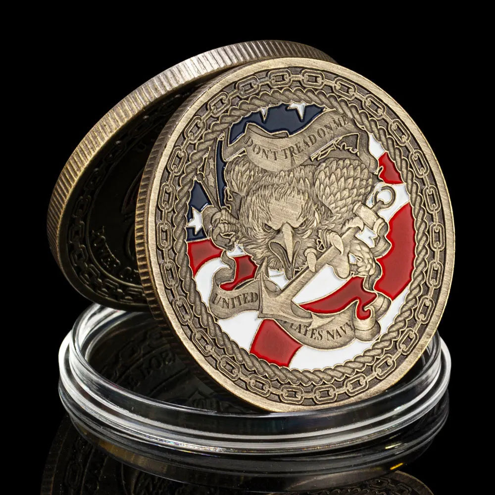 United States Navy Chiefs Souvenir Dont Tread on Me Collectible Gift Honor Coin Collection Copper Plated Commemorative Coin 1111-Chinese Style Finds™