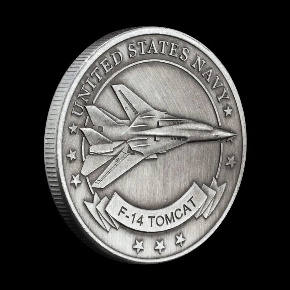 United States Navy F-14 Tomcat Fighting Aircraft Souvenir Coin Department of The Navy Silver Plated Commemorative Coin 1582-Chinese Style Finds™