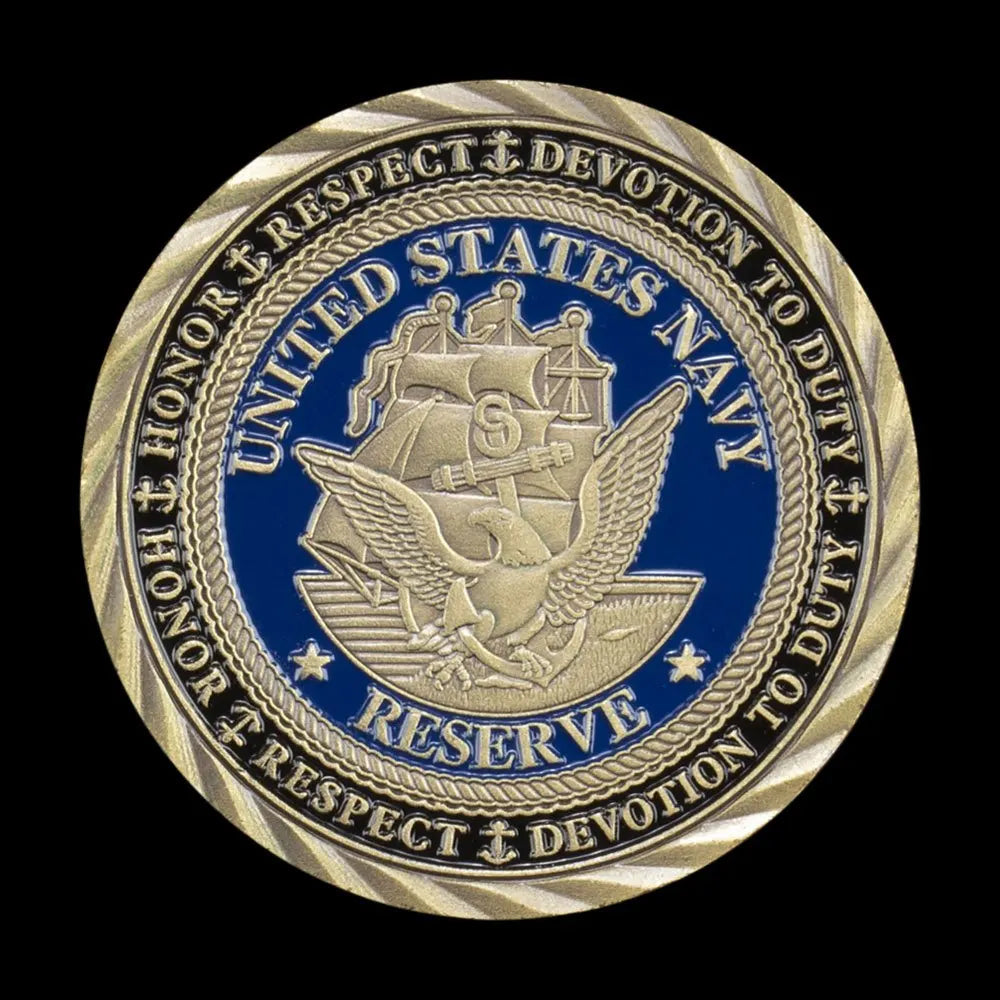 United States Navy Reserve Souvenir Bronze Plated Coin USN Core Values Commemorative Coin Collectible Challenge Coin 1639-Chinese Style Finds™