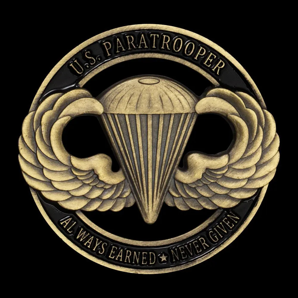 United States Paratrooper Souvenir Bronze Plated Coin Collectible Airborne Challenge Coin Always Earned Commemorative Coin 1080-Chinese Style Finds™