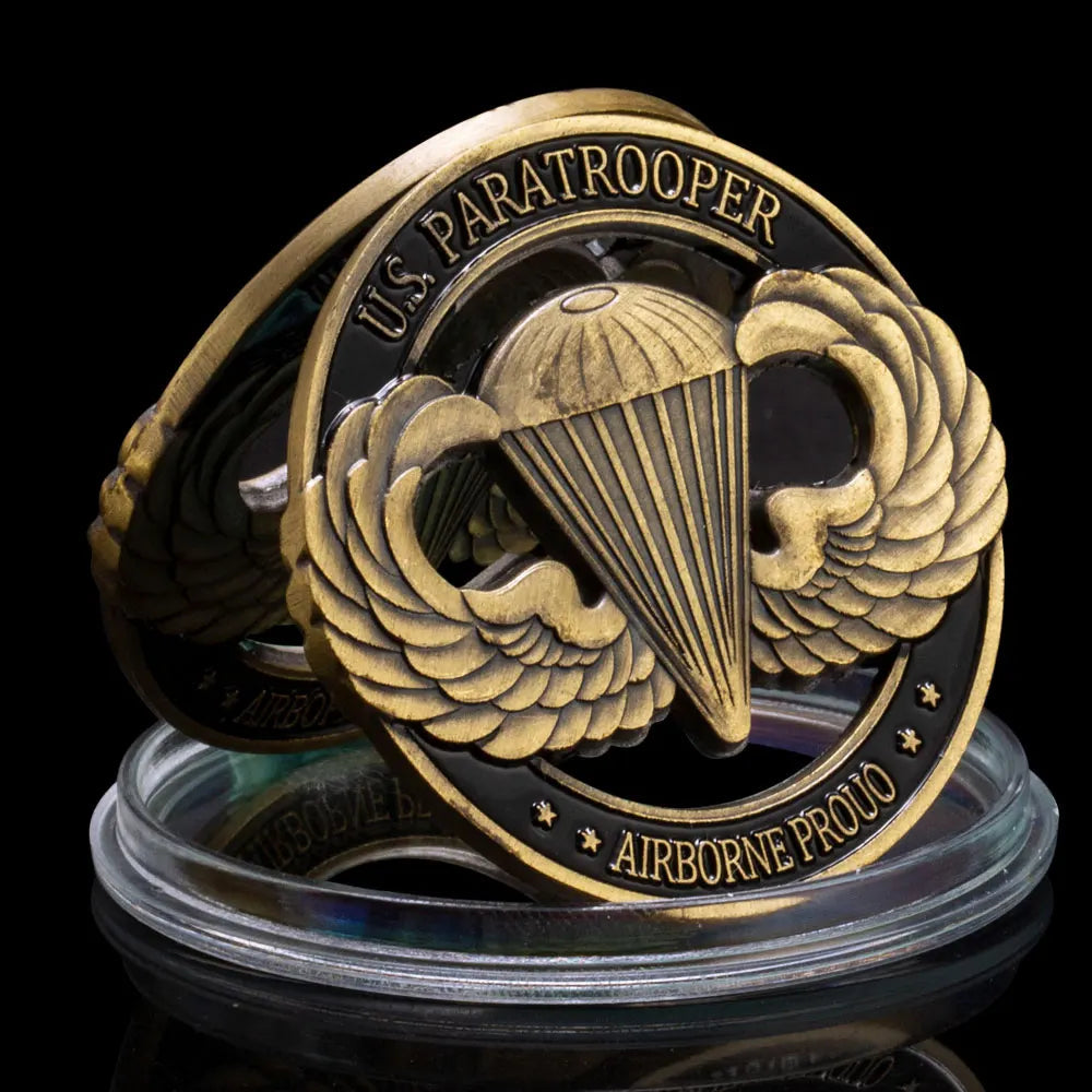 United States Paratrooper Souvenir Bronze Plated Coin Collectible Airborne Challenge Coin Always Earned Commemorative Coin 1434-Chinese Style Finds™