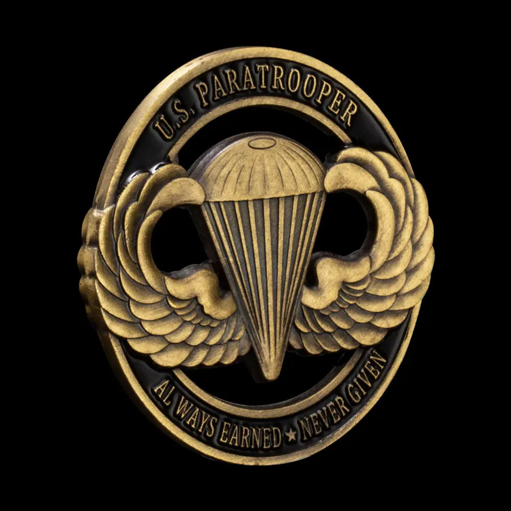 United States Paratrooper Souvenir Bronze Plated Coin Collectible Airborne Challenge Coin Always Earned Commemorative Coin 1434-Chinese Style Finds™