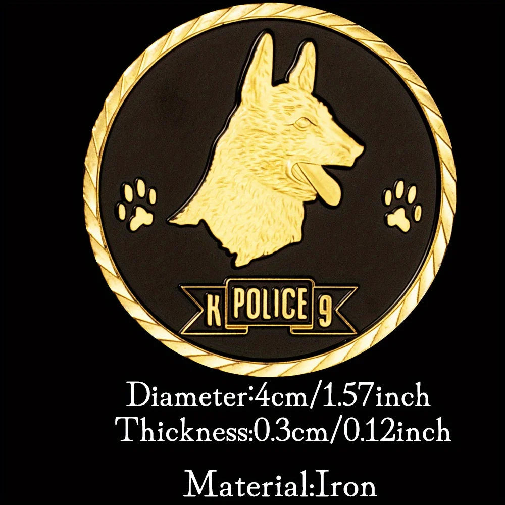 United States Police Dog K9 Collectible Golden Plated Souvenir In Dogs We Trust Canine Commemorative Coin Challenge Coin 1533-Chinese Style Finds™