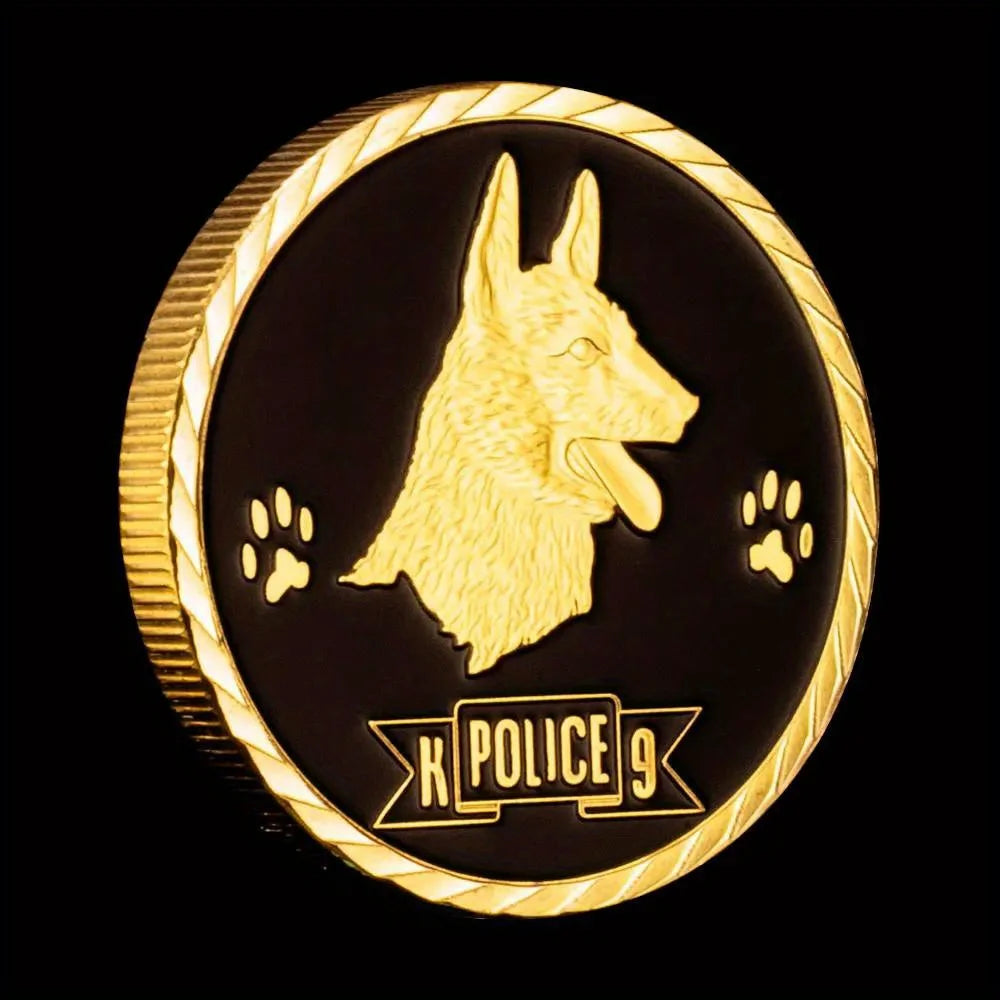 United States Police Dog K9 Collectible Golden Plated Souvenir In Dogs We Trust Canine Commemorative Coin Challenge Coin 1533-Chinese Style Finds™