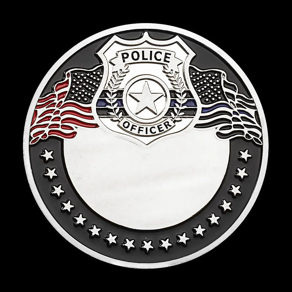 United States Police Officer Souvenir Coin The Thin Blue Line Golden Plated Commemorative Coin Collectible Challenge Coin 1509-Chinese Style Finds™