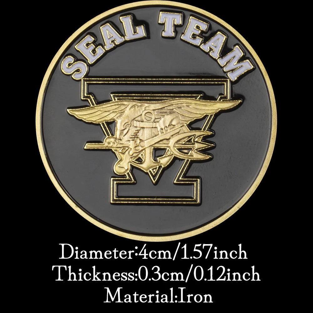 United States Seal Team Department of The Navy Souvenir Veteran Collectible Gift Golden Plated ChallengeCoin Commemorative Coin 1667-Chinese Style Finds™