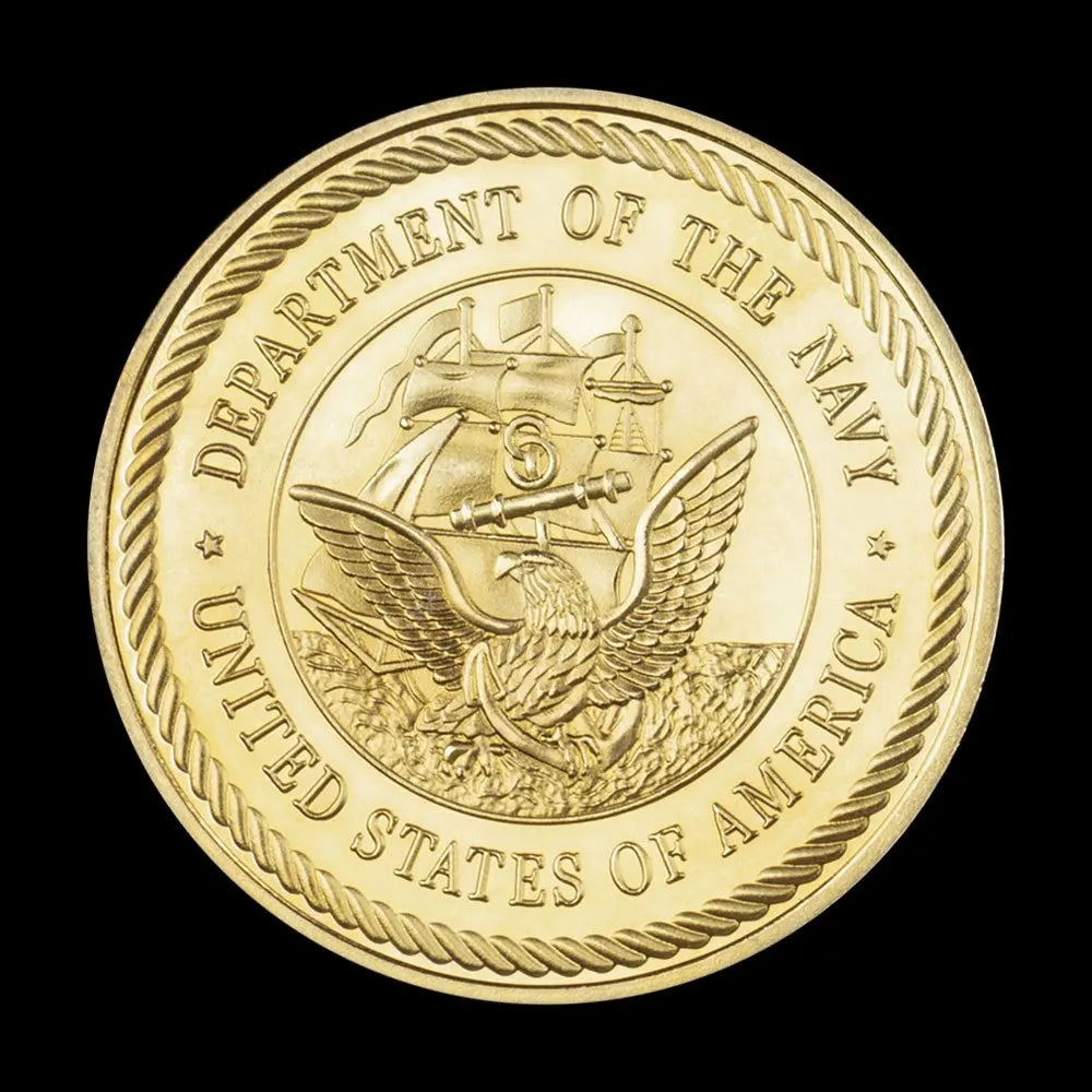 United States Seal Team Department of The Navy Souvenir Veteran Collectible Gift Golden Plated ChallengeCoin Commemorative Coin 1667-Chinese Style Finds™